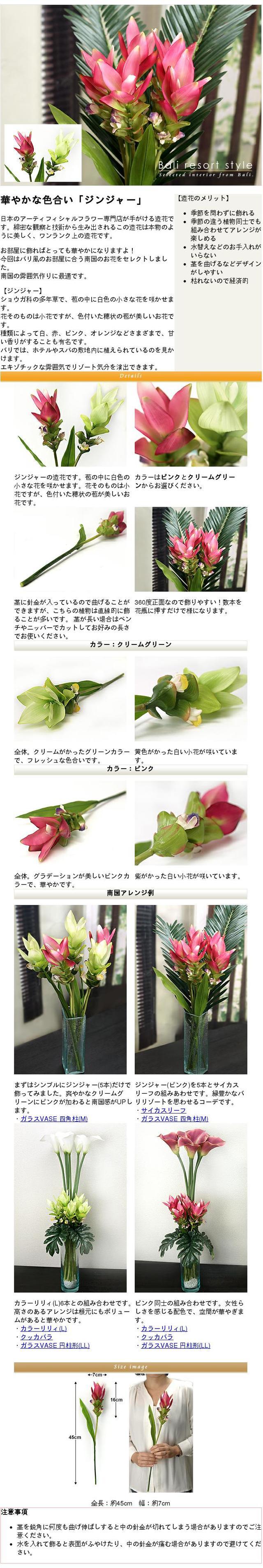 リアルな造花 ジンジャー 通販 Cocobari リアルな造花 ジンジャー 通販 Cocobari