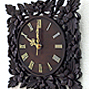 木製レリーフ時計