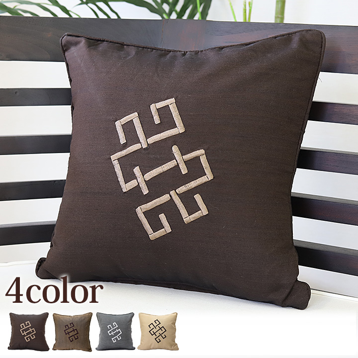 クッションカバー 刺繍(幾何学模様) 40×40cm(通販)｜Cocobari