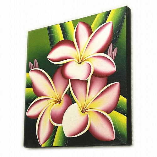 バリアート＆バリ絵画】お花 プルメリア(40×40cm) 通販｜《公式