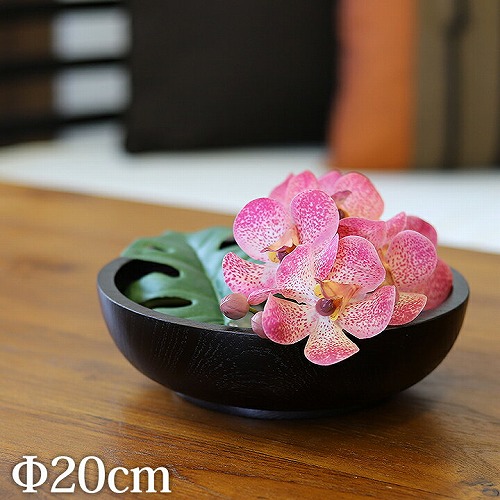 アジアン 木製ボウル(チーク)ダークブラウン(20cm) 通販｜《公式